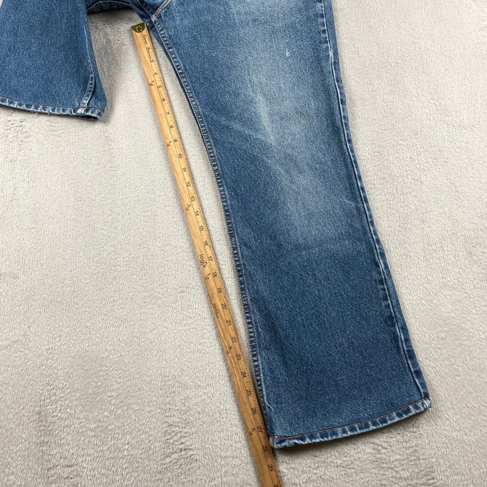 Vintage Levi 517 Jeans Mens 34x28 Blue Faded Orange Tab Retro Bootcut oREAD - Picture 7 of 11